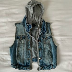 Ci Sono sleeveless hooded denim jacket / jean vest